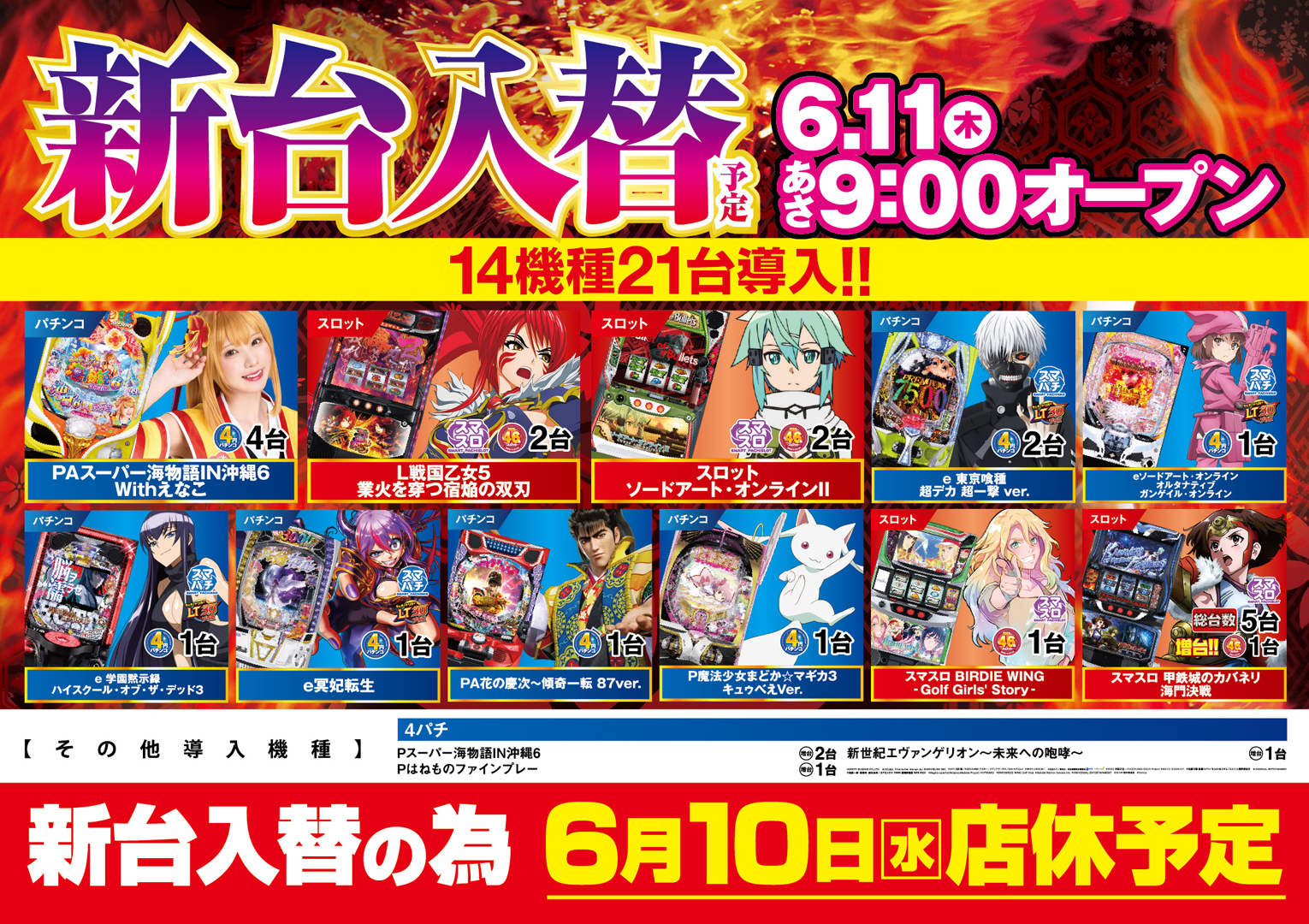 新台入替情報
